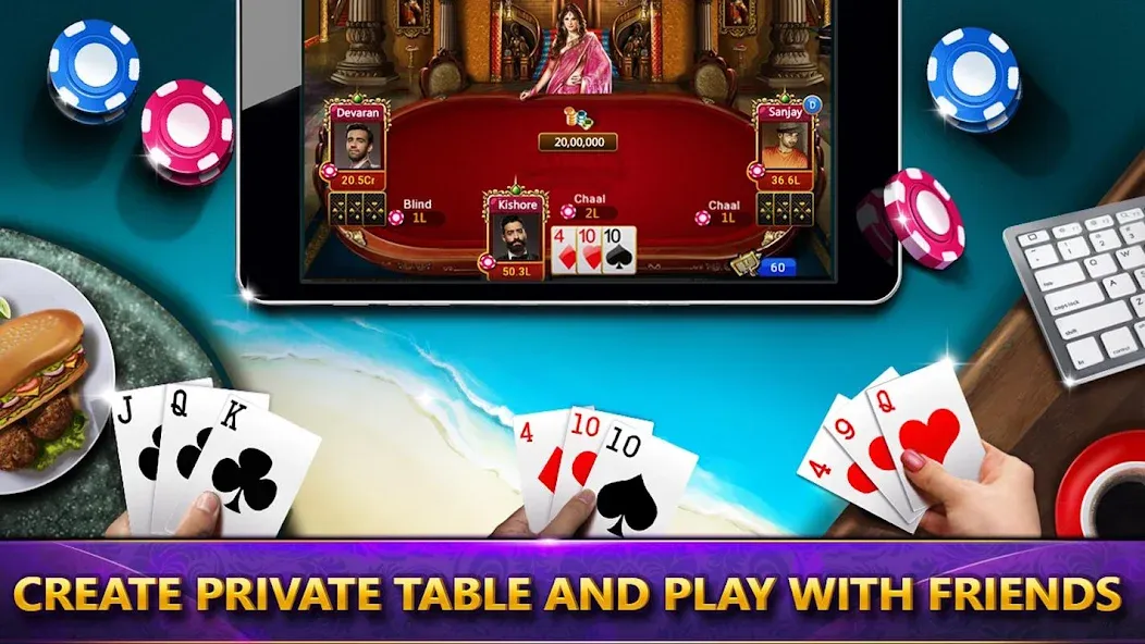 Взлом Ultimate Teen Patti (3 Patti) (ЮТП)  [МОД Много денег] — последняя версия apk на Андроид screen 4