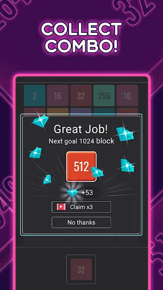 Скачать взломанную Join Blocks 2048 Number Puzzle (Джоин Блокс)  [МОД Unlimited Money] — полная версия apk на Андроид screen 4