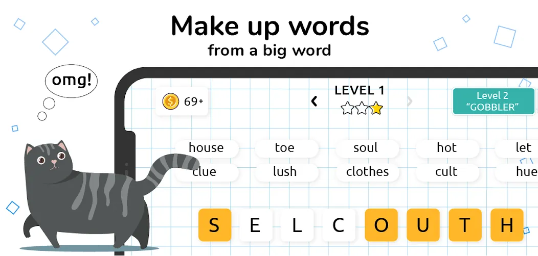 Взломанная Words in Word  [МОД Много денег] — полная версия apk на Андроид screen 1