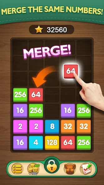 Скачать взломанную Merge Puzzle — Number Games (Мердж Пазл)  [МОД Много денег] — стабильная версия apk на Андроид screen 1