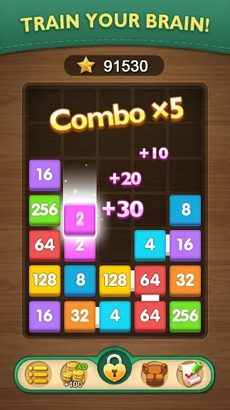 Скачать взломанную Merge Puzzle — Number Games (Мердж Пазл)  [МОД Много денег] — стабильная версия apk на Андроид screen 3