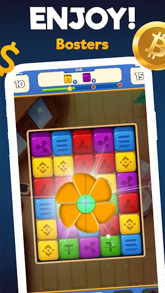 Взломанная Crypto Blocks Puzzle Challenge  [МОД Бесконечные деньги] — последняя версия apk на Андроид screen 5