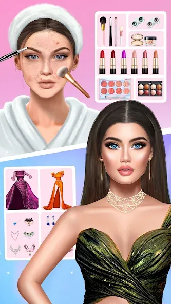 Скачать взлом DIY Makeup: Beauty Makeup Game  [МОД Mega Pack] — стабильная версия apk на Андроид screen 1