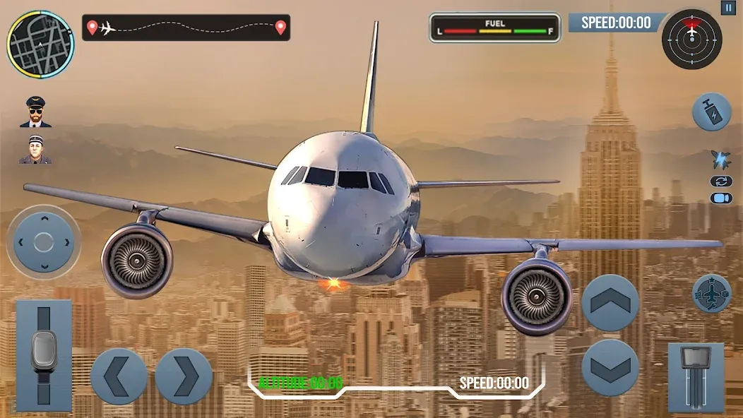 Скачать взлом Airplane Simulator Plane Games  [МОД Mega Pack] — последняя версия apk на Андроид screen 1