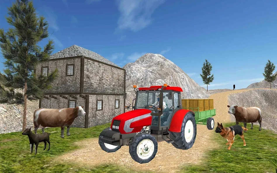 Взломанная Tractor Driver 3D Farming Sim (Тракторист 3D Симулятор Фермерства)  [МОД Меню] — полная версия apk на Андроид screen 1