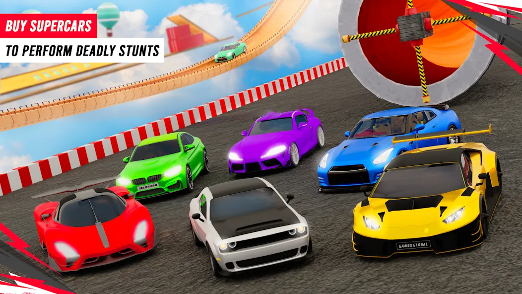 Взломанная Racing Car Stunt | Stunt Race (Рейсинг Кар Стант)  [МОД Unlocked] — стабильная версия apk на Андроид screen 4