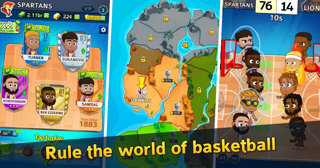 Взлом Idle Five Basketball tycoon (Айдл Файв Баскетбольный тайкун)  [МОД Много монет] — последняя версия apk на Андроид screen 1