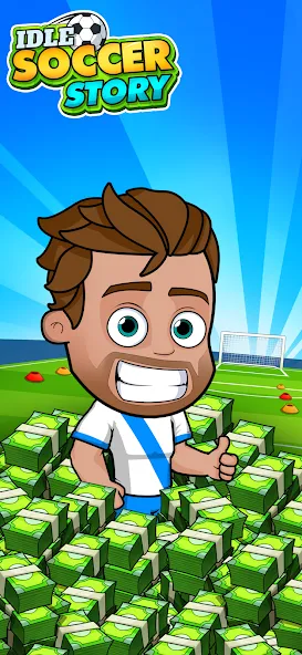 Скачать взломанную Idle Soccer Story — Tycoon RPG (Айдл Соккер Стори)  [МОД Mega Pack] — стабильная версия apk на Андроид screen 1