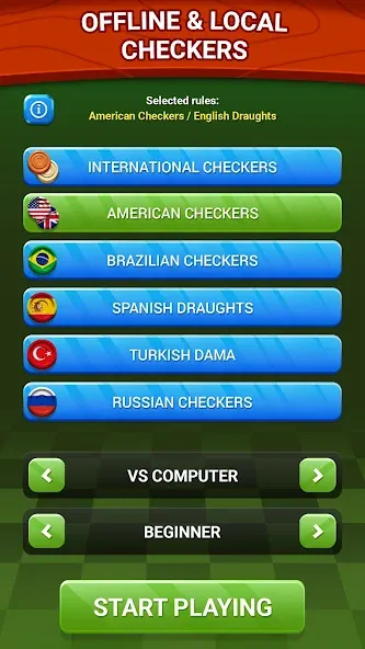 Взломанная Checkers — Online & Offline  [МОД Бесконечные монеты] — последняя версия apk на Андроид screen 4