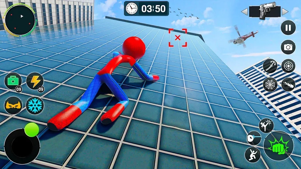 Взлом Flying Stickman Rope Hero Game  [МОД Все открыто] — стабильная версия apk на Андроид screen 3