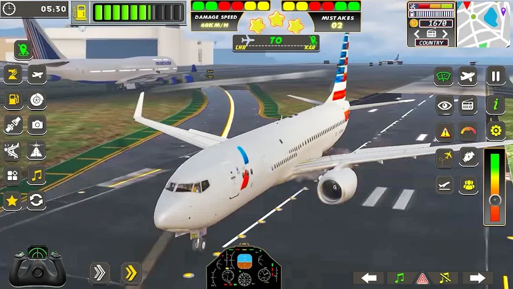 Скачать взломанную Real Flight Sim Airplane Games (Реал Флайт Сим Авиасимуляторы игры на самолеты)  [МОД Mega Pack] — последняя версия apk на Андроид screen 1