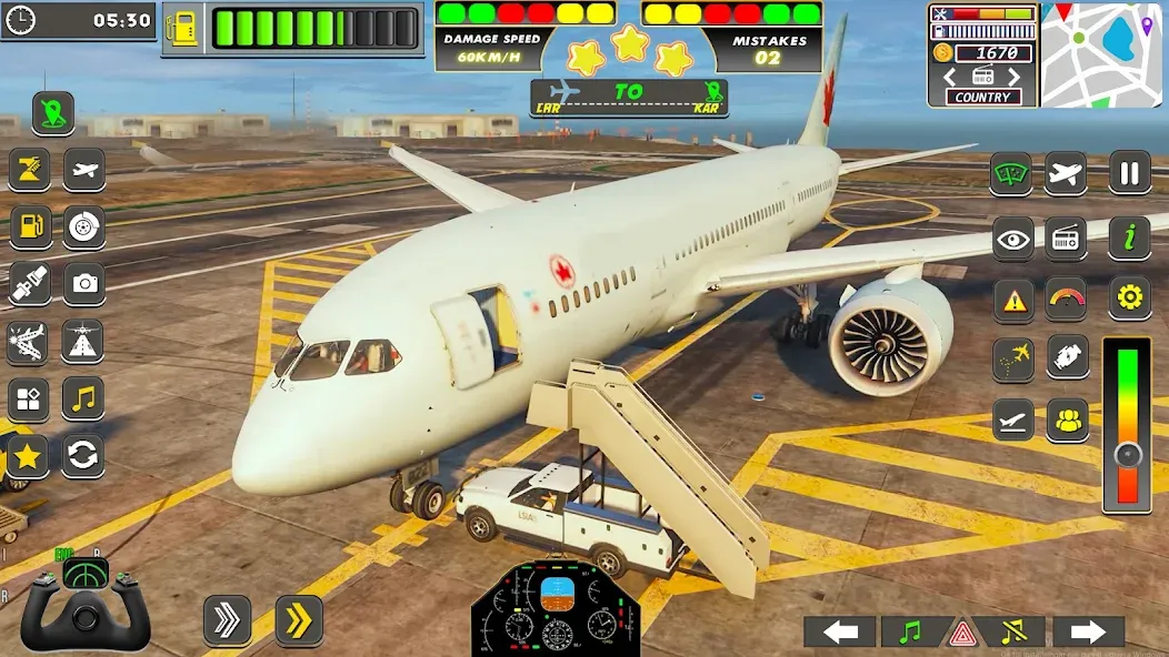 Скачать взломанную Real Flight Sim Airplane Games (Реал Флайт Сим Авиасимуляторы игры на самолеты)  [МОД Mega Pack] — последняя версия apk на Андроид screen 3