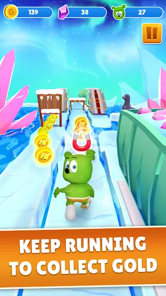 Взломанная Gummy Bear Run: Running Games (Гамми Бер Ран)  [МОД Menu] — стабильная версия apk на Андроид screen 2