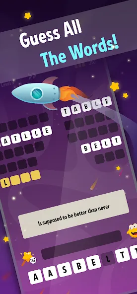 Скачать взломанную Word Riddles: Guess & Learn  [МОД Mega Pack] — последняя версия apk на Андроид screen 1