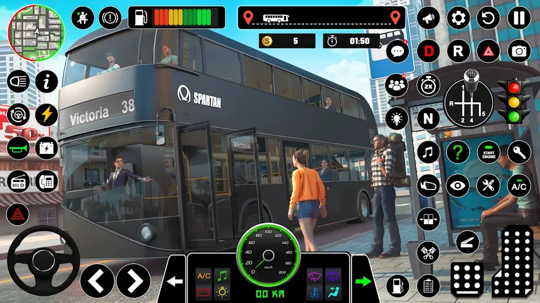 Скачать взлом Bus Simulator : 3D Bus Games (Бас Драйвинг Симулятор ПВП Игра)  [МОД Бесконечные деньги] — последняя версия apk на Андроид screen 5