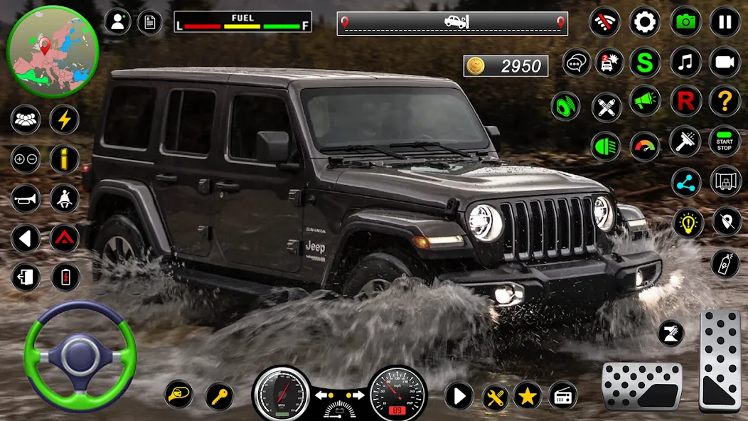 Взлом Jeep Driving Simulator offRoad (Джип Драйвинг Симулятор вне дороги)  [МОД Mega Pack] — стабильная версия apk на Андроид screen 2