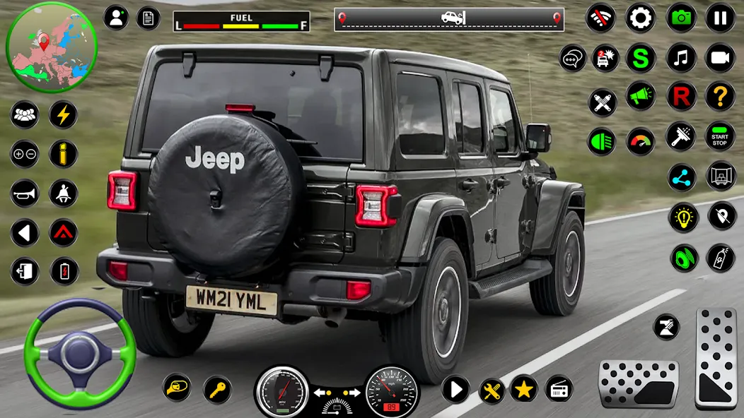 Взлом Jeep Driving Simulator offRoad (Джип Драйвинг Симулятор вне дороги)  [МОД Mega Pack] — стабильная версия apk на Андроид screen 3