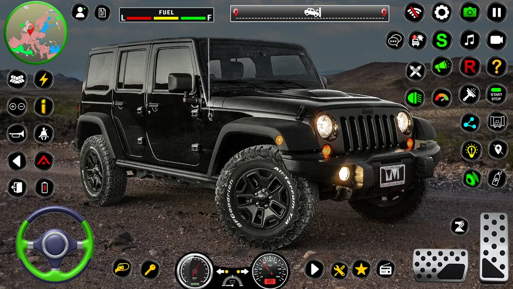 Взлом Jeep Driving Simulator offRoad (Джип Драйвинг Симулятор вне дороги)  [МОД Mega Pack] — стабильная версия apk на Андроид screen 5