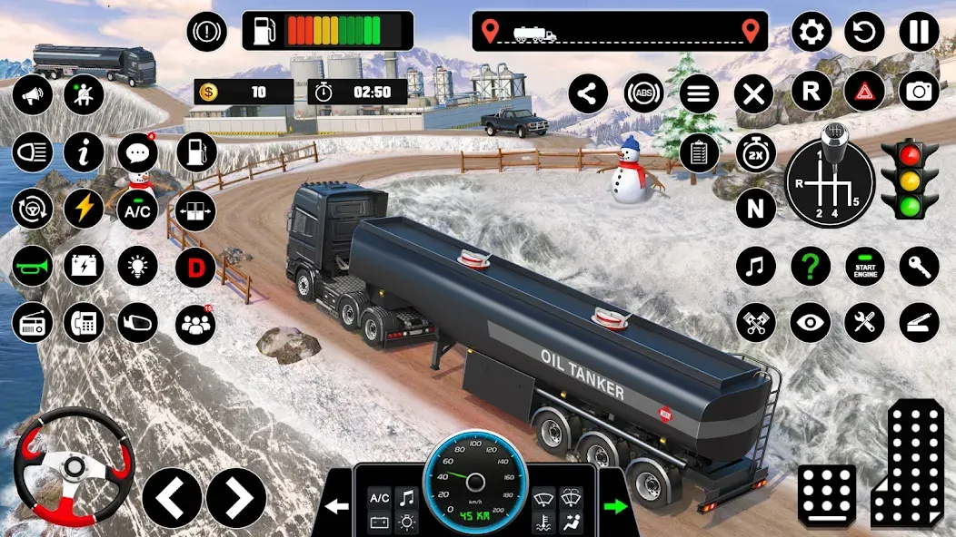 Скачать взломанную Oil Truck Games: Driving Games  [МОД Меню] — полная версия apk на Андроид screen 2