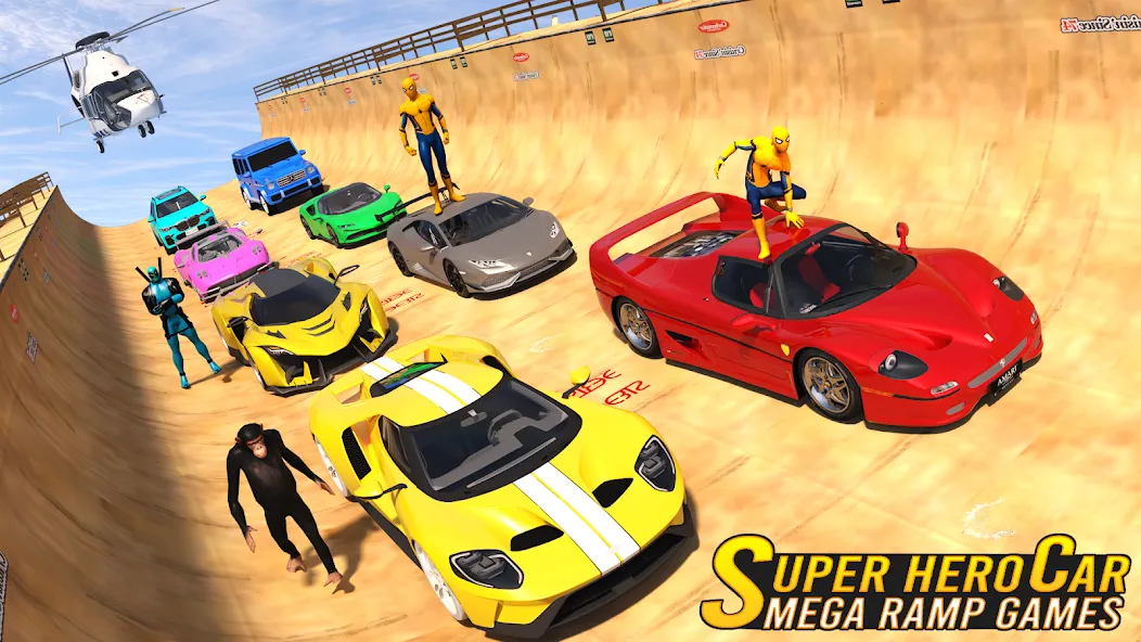 Взлом Superhero Car: Mega Ramp Games (Рамп Кар Гейм)  [МОД Бесконечные деньги] — стабильная версия apk на Андроид screen 5