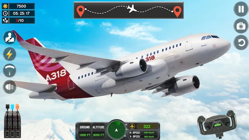 Взломанная Airplane Flight Simulator 2023  [МОД Mega Pack] — полная версия apk на Андроид screen 4