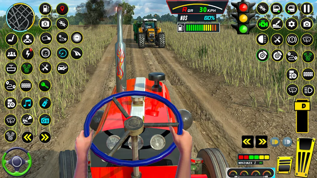 Скачать взломанную Farming Tractor Game Simulator (Фарминг Трактор Игра Симулятор)  [МОД Много денег] — полная версия apk на Андроид screen 1