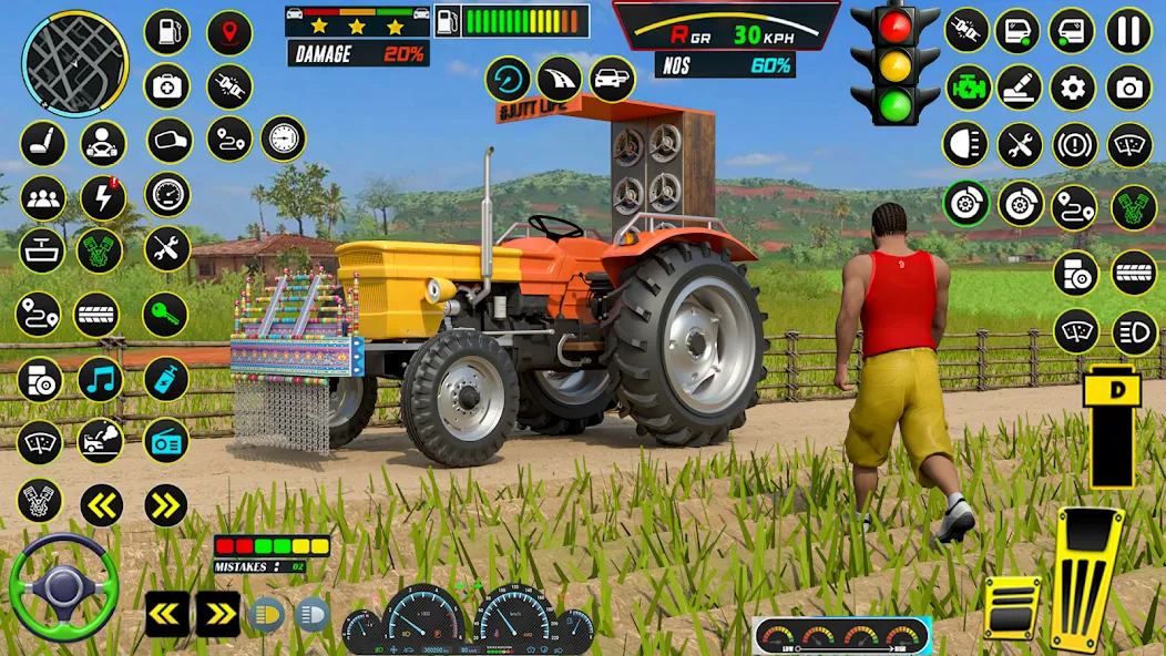 Скачать взломанную Farming Tractor Game Simulator (Фарминг Трактор Игра Симулятор)  [МОД Много денег] — полная версия apk на Андроид screen 2