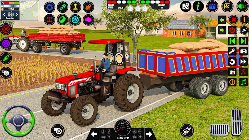 Скачать взломанную Farming Tractor Game Simulator (Фарминг Трактор Игра Симулятор)  [МОД Много денег] — полная версия apk на Андроид screen 5