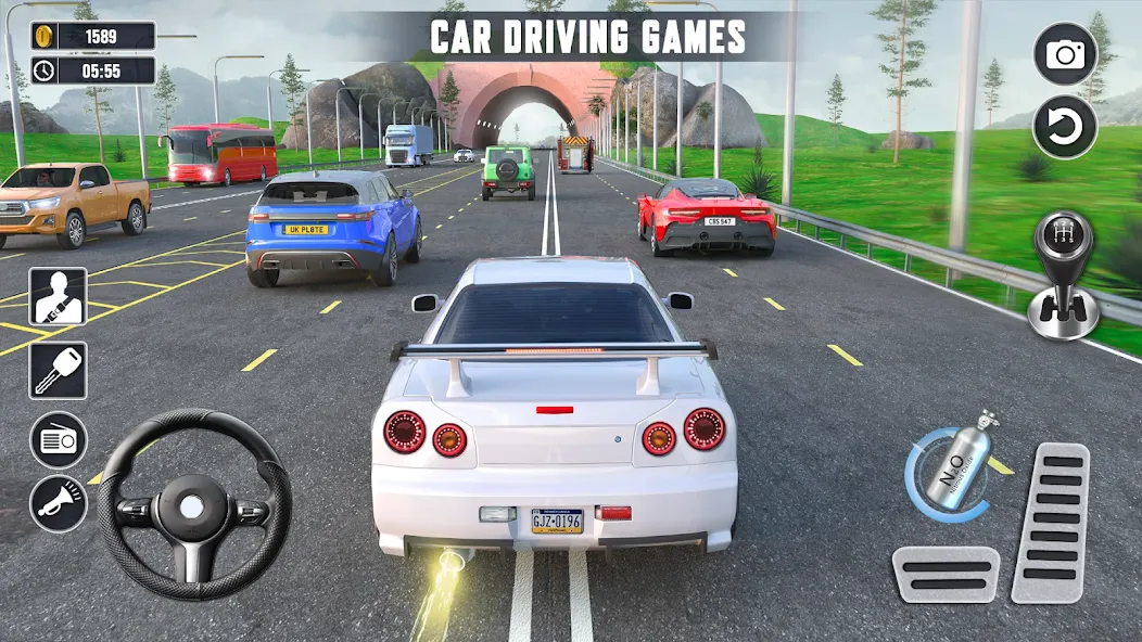 Взломанная Real Highway Car Racing Games  [МОД Unlocked] — последняя версия apk на Андроид screen 1