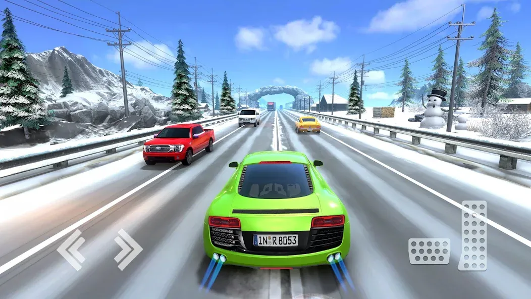 Взломанная Real Highway Car Racing Games  [МОД Unlocked] — последняя версия apk на Андроид screen 3