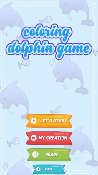 Скачать взломанную dolphin coloring game (дельфин раскраска игра)  [МОД Menu] — полная версия apk на Андроид screen 5