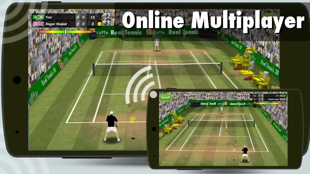 Взломанная Tennis Champion 3D — Online Sp  [МОД Меню] — стабильная версия apk на Андроид screen 2