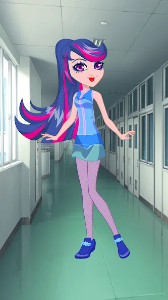 Скачать взломанную Pony College Student Dress Up (Пони Студент Колледжа Одеваются)  [МОД Все открыто] — полная версия apk на Андроид screen 1