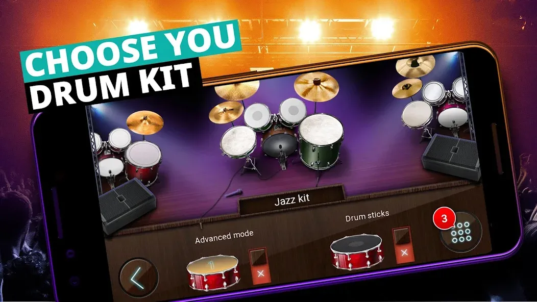 Скачать взломанную Drum Kit Music Games Simulator  [МОД Все открыто] — последняя версия apk на Андроид screen 4