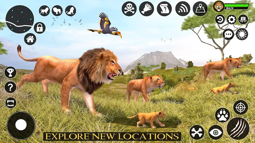 Скачать взломанную Ultimate Lion Simulator Game (Лайон Симулятор)  [МОД Много денег] — стабильная версия apk на Андроид screen 2