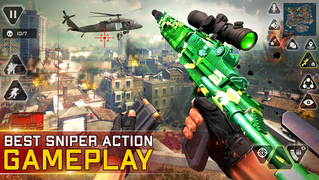 Скачать взлом Sniper Gun Shooting game (ИГИ Снайпер Оружие Стрелялки Игры)  [МОД Бесконечные монеты] — последняя версия apk на Андроид screen 5