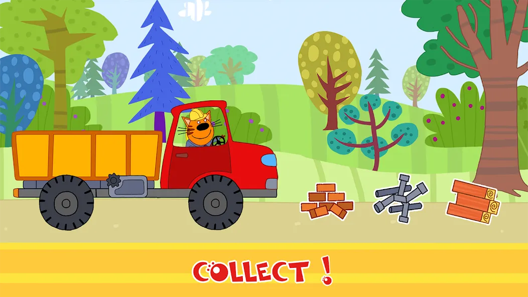 Взломанная Kid-E-Cats Cars, Build a house  [МОД Много денег] — полная версия apk на Андроид screen 4