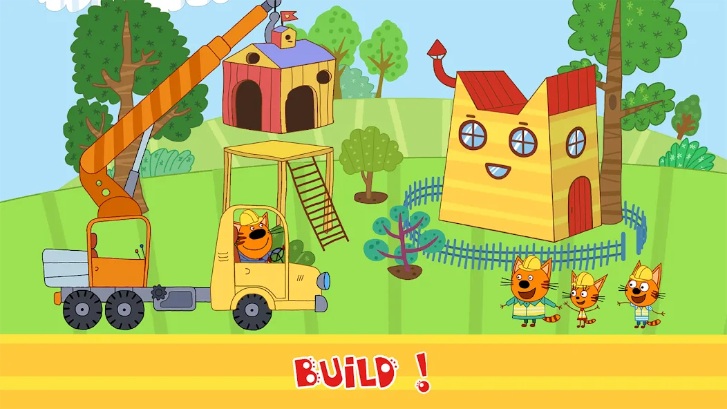 Взломанная Kid-E-Cats Cars, Build a house  [МОД Много денег] — полная версия apk на Андроид screen 5