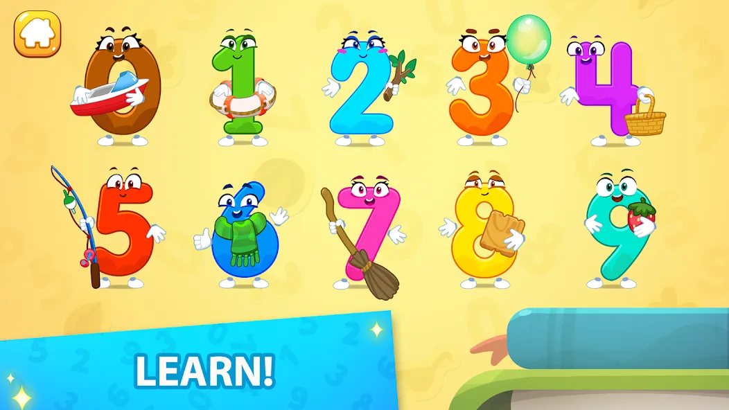 Скачать взломанную Numbers for kid Learn to count  [МОД Unlocked] — полная версия apk на Андроид screen 2