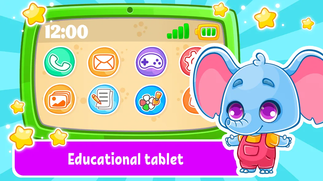 Скачать взломанную Babyphone & tablet: baby games  [МОД Mega Pack] — стабильная версия apk на Андроид screen 1