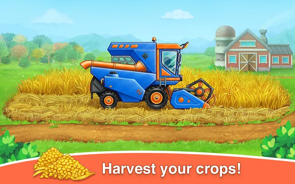 Взлом Farm land & Harvest Kids Games  [МОД Много монет] — последняя версия apk на Андроид screen 4