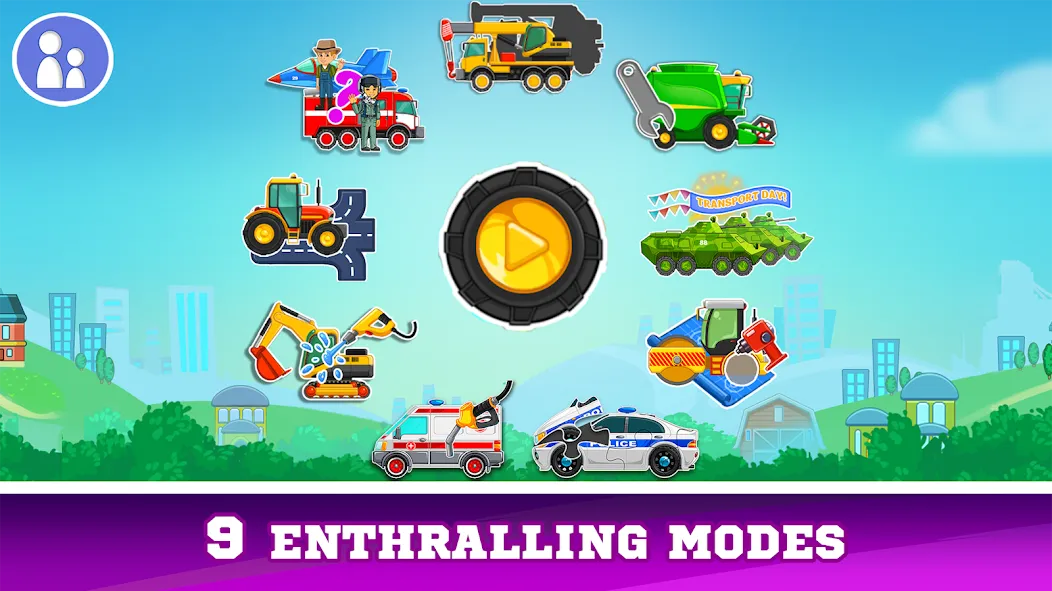 Взлом Kids Cars Games build a truck  [МОД Menu] — полная версия apk на Андроид screen 1