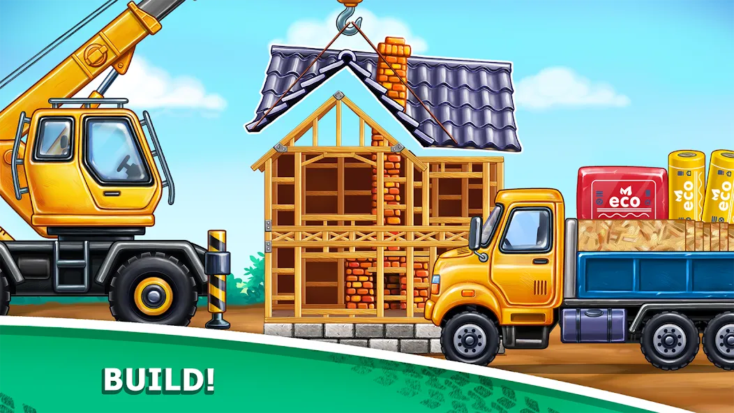 Взломанная Truck games — build a house  [МОД Все открыто] — стабильная версия apk на Андроид screen 4