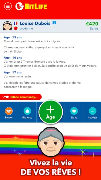 Скачать взлом BitLife Français  [МОД Unlimited Money] — полная версия apk на Андроид screen 4