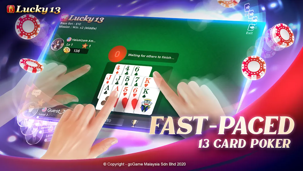 Скачать взлом Lucky 13: 13 Poker Puzzle (Лаки 13)  [МОД Бесконечные монеты] — полная версия apk на Андроид screen 4