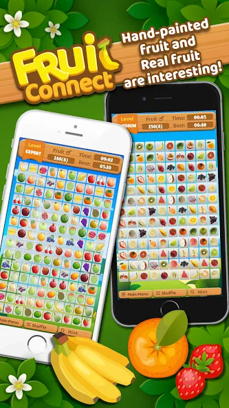 Взломанная Fruit Connect (Фрукт Коннект)  [МОД Unlocked] — стабильная версия apk на Андроид screen 1