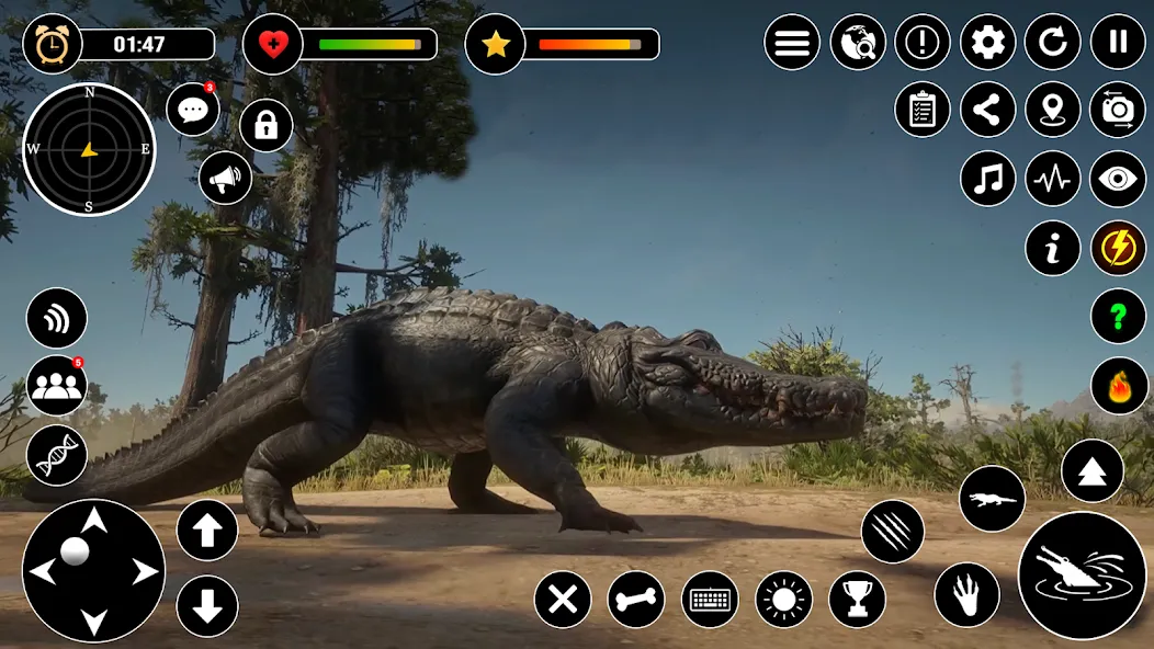 Взломанная Animal Crocodile Attack Sim (Энимал Крокодайл Аттак Сим)  [МОД Unlimited Money] — полная версия apk на Андроид screen 1