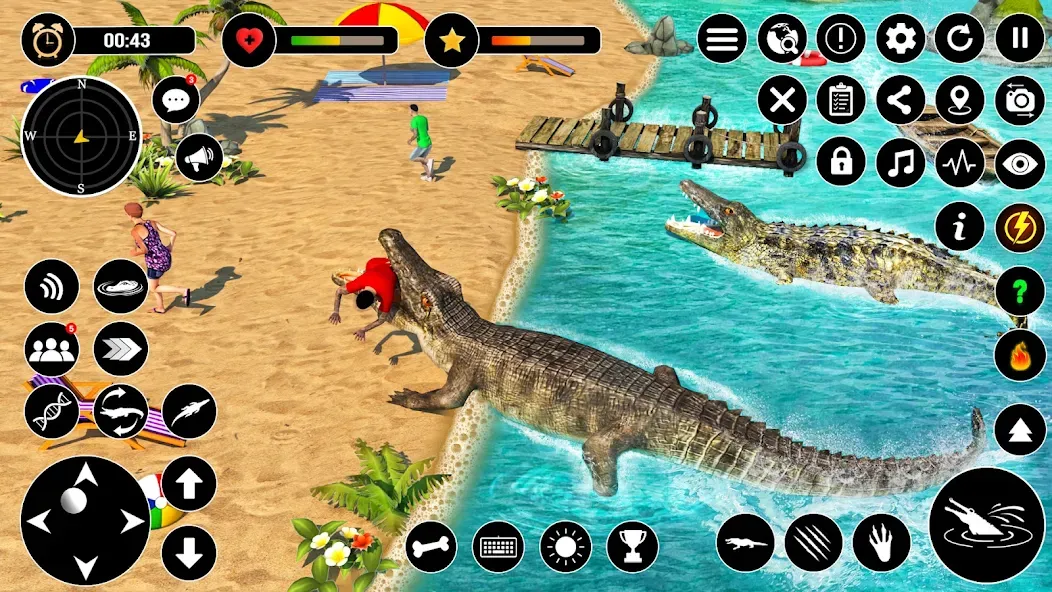 Взломанная Animal Crocodile Attack Sim (Энимал Крокодайл Аттак Сим)  [МОД Unlimited Money] — полная версия apk на Андроид screen 3