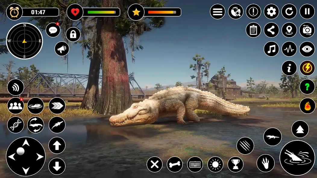 Взломанная Animal Crocodile Attack Sim (Энимал Крокодайл Аттак Сим)  [МОД Unlimited Money] — полная версия apk на Андроид screen 4