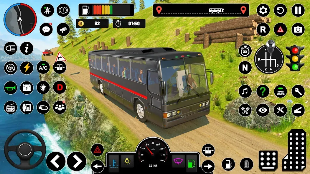 Взлом Offroad Bus Simulator Bus Game (Оффроуд Автобус Симулятор Игра)  [МОД Бесконечные деньги] — полная версия apk на Андроид screen 2